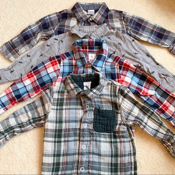 Carter's Other - Carter’s Plaid Button Down Shirt Bundle (set of 4)